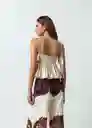 Camisa Cacao Mujer Crudo Marfil Claro Talla M 412G396 Naf Naf