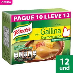 Knorr desmenuzado Caldo de Gallina X 12 sobres