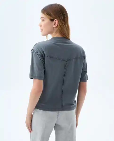 Camiseta Mujer Gris Talla L 609F000 Americanino