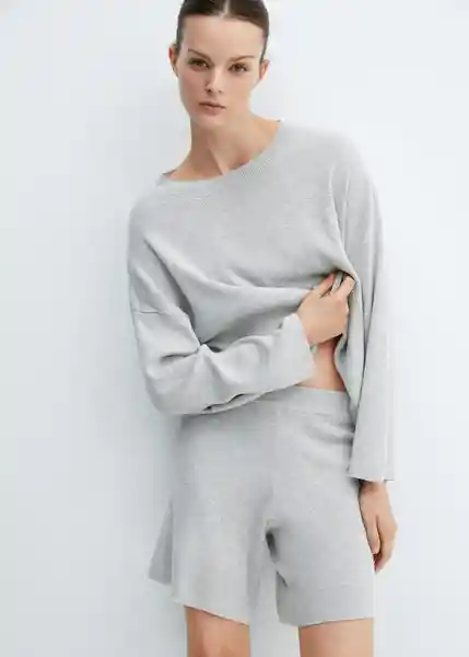 Jersey Pijama Avellana Gris Claro Vigoré Talla M Mujer Mango