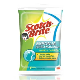   Scotch Brite  Esponja Borra Manchas Color Blanco 