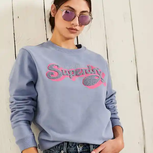 Superdry Buzo Chenille Shadow Standard Crew Mujer Talla M