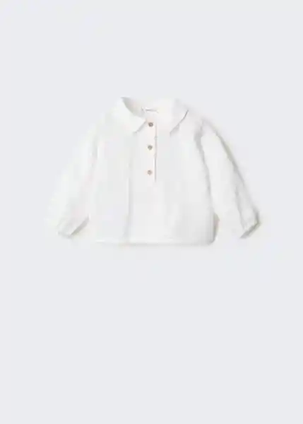 Camisa Polo Niños Off White Talla 63 Mango