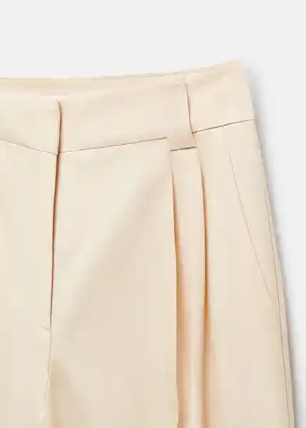 Pantalón Merida Beige Talla 40 Mujer Mango