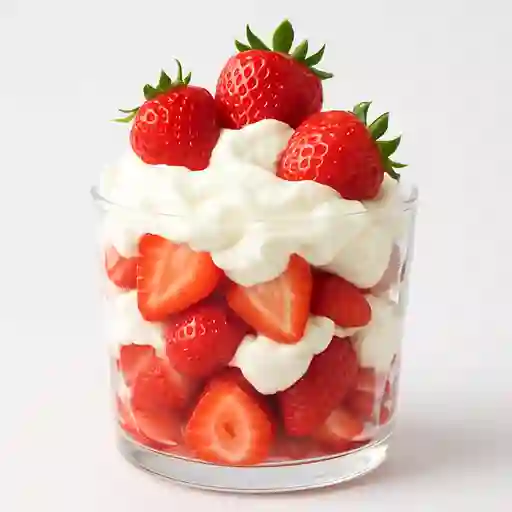 Fresas con Crema Sin Helado