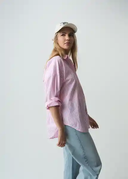 Camisa Sira Mujer Rosa Bonbon Claro T S 012G385 Naf Naf