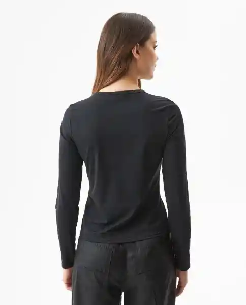 Top Graphic Longsleeve Femenino Negro Sombrio Talla S Chevignon