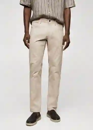 Pantalón Pisa Beige Talla 40 Hombre Mango