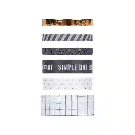 Set de Cintas Adhesivas Black & White Miniso