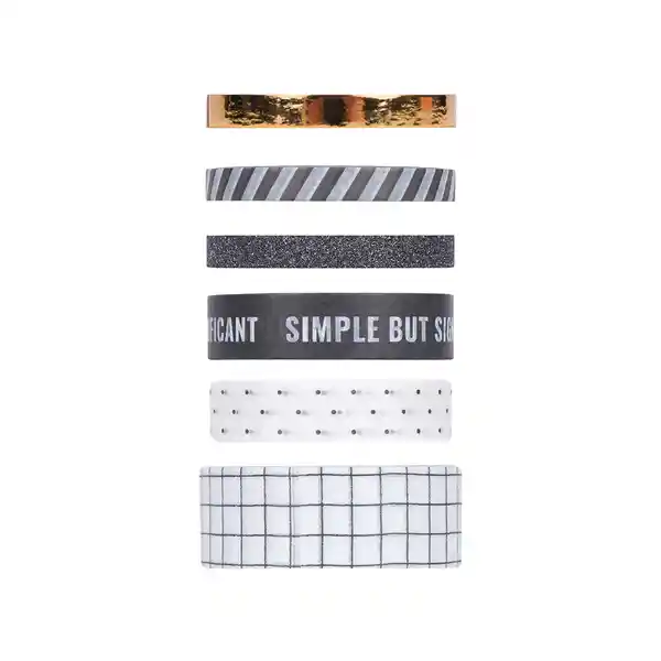 Set de Cintas Adhesivas Black & White Miniso
