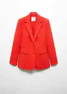 Blazer Americana Iguana Coral Talla S Mujer Mango