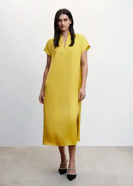 Vestido Cristal-A Lima Talla L Mujer Mango