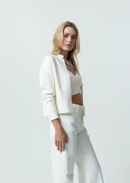 Saco Tejido Mujer Crudo Puro Claro Talla S 582G036 Naf Naf