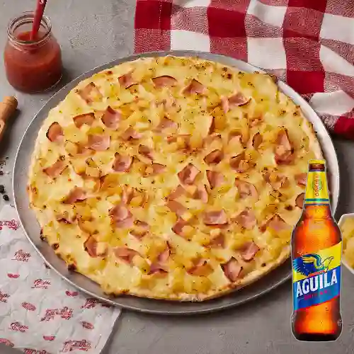 Combo Pizza Hawaiana Piccolo + Aguila 350 ml