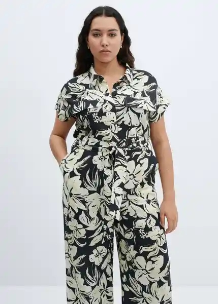 Enterizo Mono Ecuador Negro Talla 18 Mujer Mango