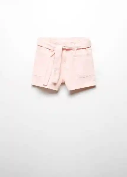 Short Ruth Rosa Pastel Talla 08 Niñas Mango