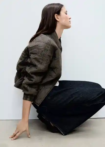Chaqueta Hawaii Gris Talla XL Mujer Mango