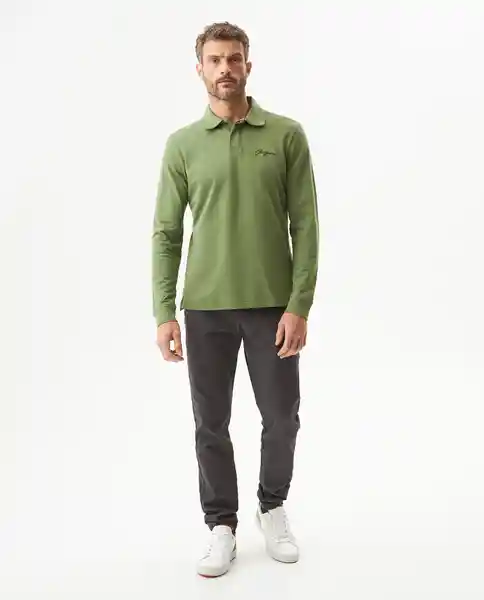 Camiseta Long Sleeve Polo Verde Loden Oscuro T L Chevignon
