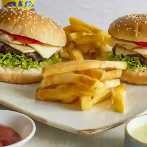 2 Hamburguesa Mixta Clásica en Combo