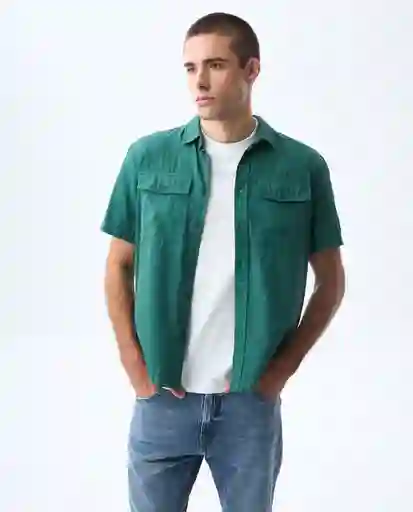 Camisa Hombre Verde Talla S 811G001_VER195420 Americanino