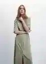 Vestido Momo-A Khaki Talla XL Mujer Mango