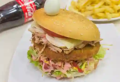 Combo Hamburguesa Pollo Apanado