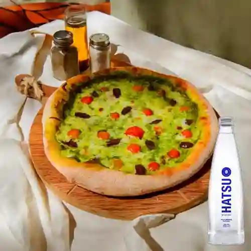 Combo Pizza Pesto + Agua Hatsu Sin Gas 300 ml