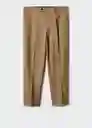 Pantalón Medem Tabaco Talla 46 Hombre Mango