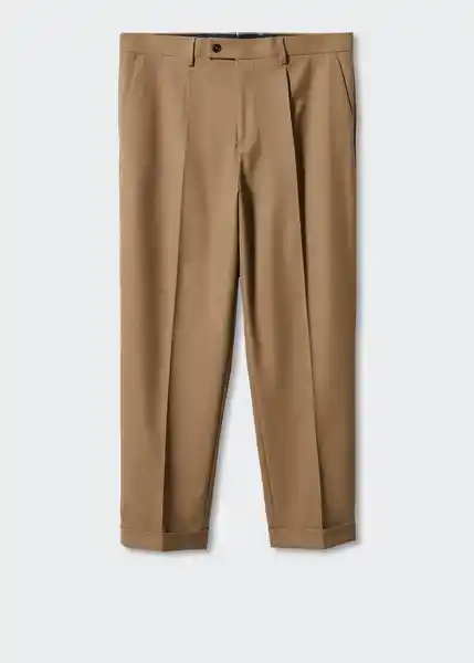 Pantalón Medem Tabaco Talla 46 Hombre Mango