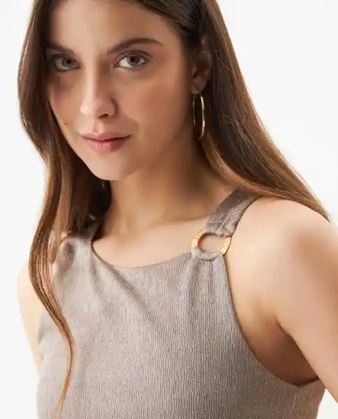 Camiseta Top Sleeveless Gris Industrial Medio Talla M Chevignon