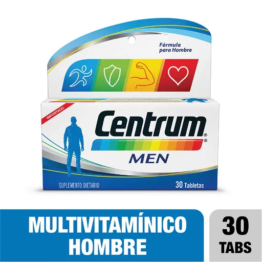 Centrum Men MULTIVITAMÍNICO, Formula para hombre X 30Tabs