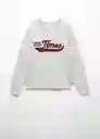 Sudadera Times Gris Medio Vigore Talla 14 Niños Mango