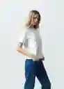 Camiseta Mujer Crudo Puro Claro L Naf Naf