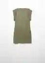 Vestido Dates Khaki Talla XS Mujer Mango