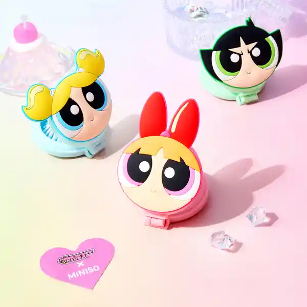 Brocha y Espejo Burbuja Serie Las Chicas Superpoderosas Miniso