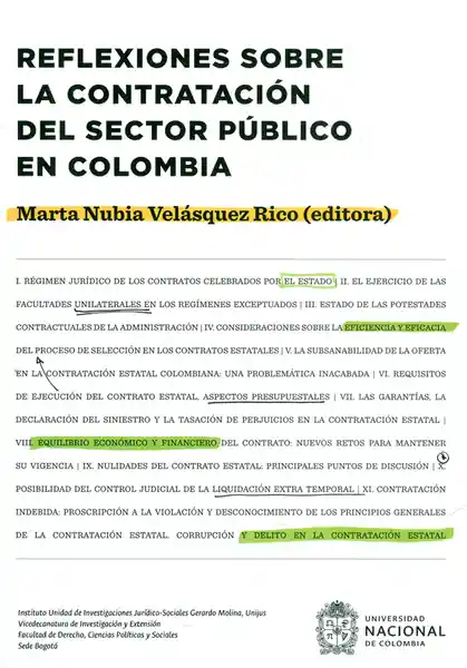 Reflexiones Sobre la Contratación Del Sector Público en Colombia