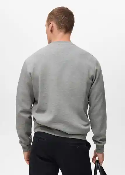 Buzo Sudadera Nola Gris Medio Vigore Talla M Hombre Mango
