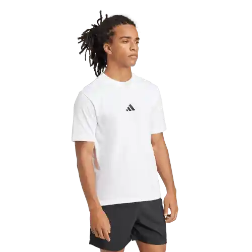 Adidas Camiseta Lifestyle Hombre Blanco Manga Corta Talla L