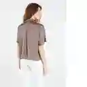  Camisa Peralpes Mujer Gris Nogal Oscuro Talla L Naf-Naf 