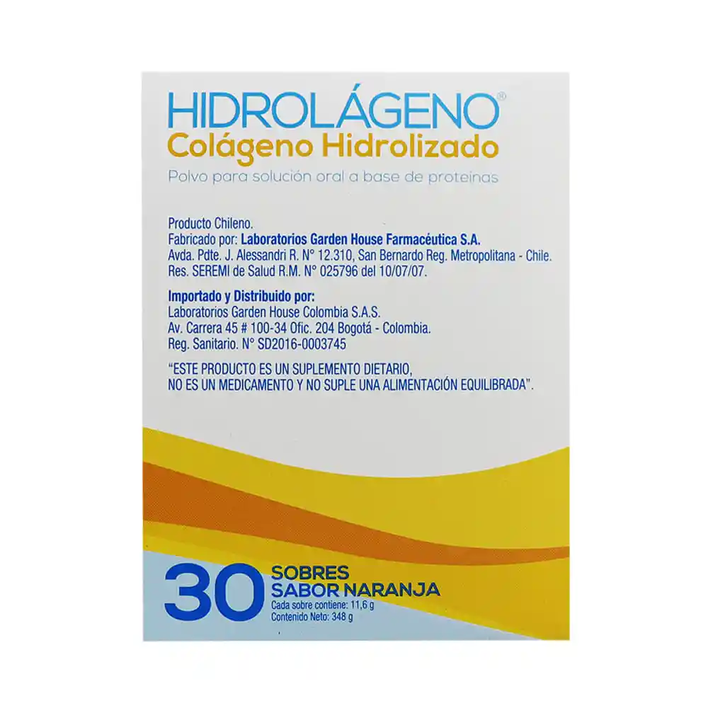 Hidrolágeno Suplemento Alimenticio Colágeno Hidrolizado