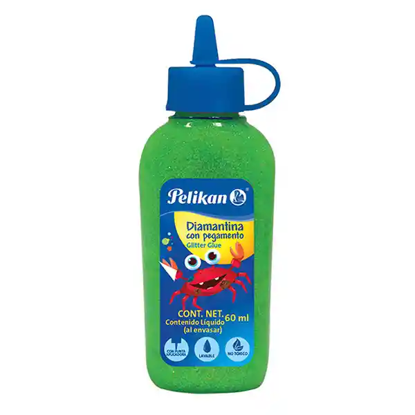 Pelikan Diamantina Con Pegamento Verde Limón de 60 mL