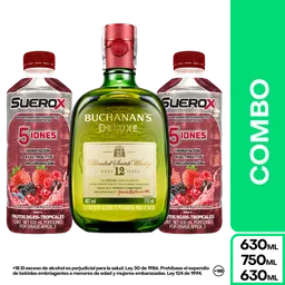 Combo Buchanans Deluxe 750 mL + Suerox Frutos Rojos 2 Und