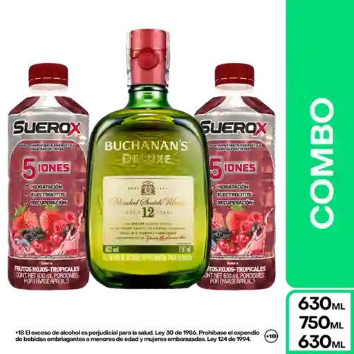 Combo Buchanans Deluxe 750 mL + Suerox Frutos Rojos 2 Und