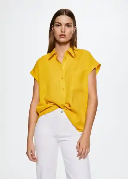 Blusa Lind-W Lima Talla M Mujer Mango