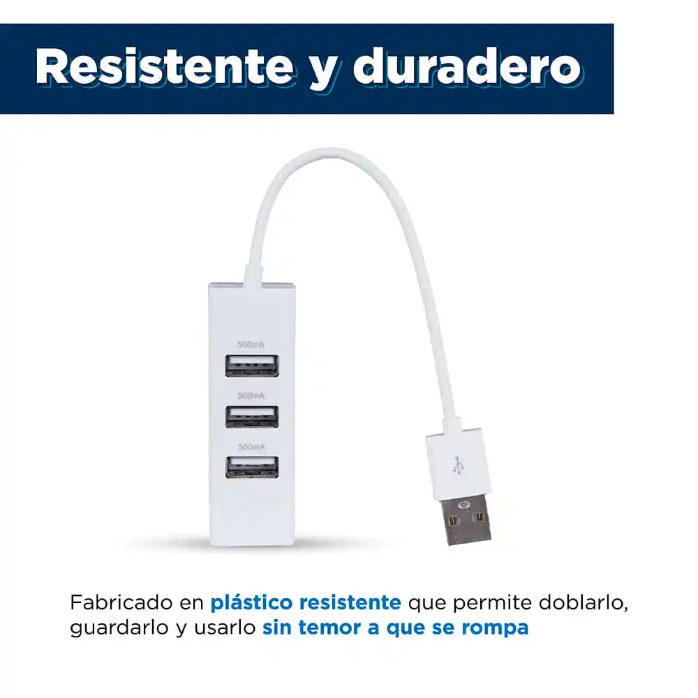 Puerto Usb de 4 Entradas Blanco E-Wc2-21213-B Miniso