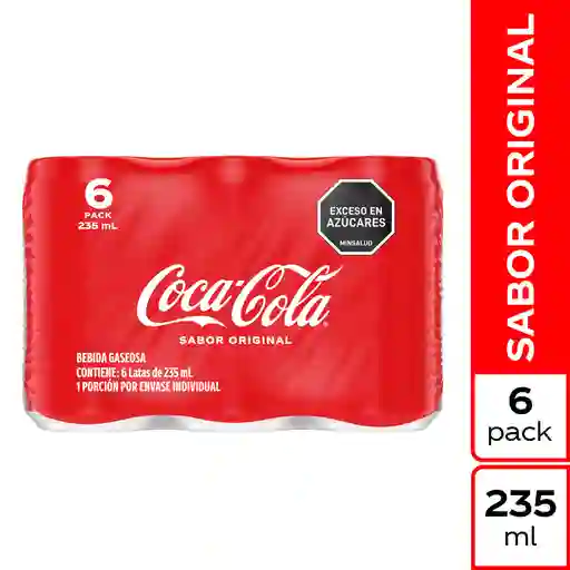 Gaseosa Coca-Cola Original 235ML x 6 Unds