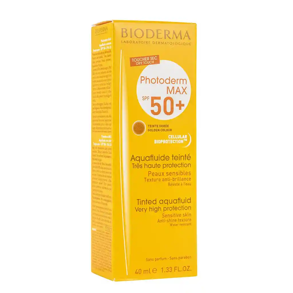 Bioderma Photoderm Max Protector Solar Aquafluide Dorado SPF 50+