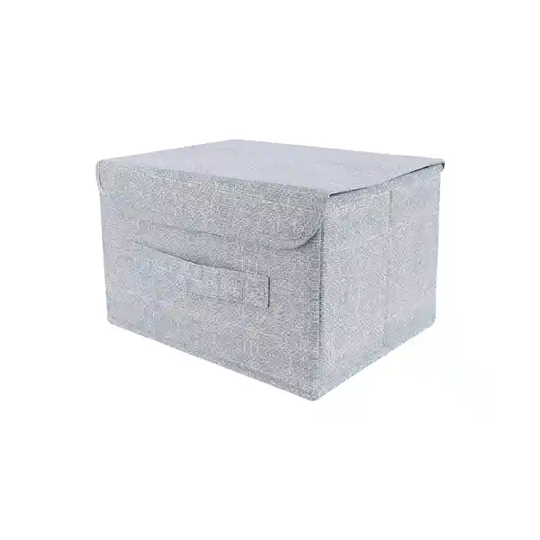 Caja de Almacenamiento de Tela Con Tapa Gris Miniso