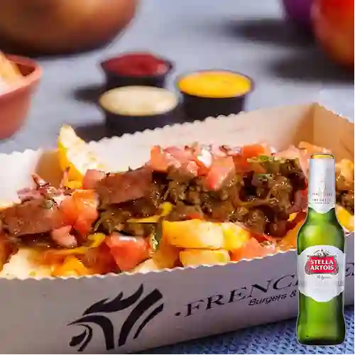 Combo Meat Bacon Fries + Stella Artois Bot. 330ml