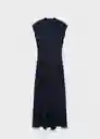 Vestido Pomodore Navy Talla S Mujer Mango